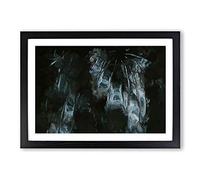 Night Visions in Abstract Framed Print | A2 Black Framed Wall Art | Ready to Hang | Abstract Fantasy Picture | Living Room Bedroom Lounge Office