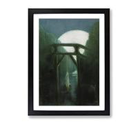 Night Vol.2 By Mikalojus Konstantinas Classic Painting Framed Print | A2 Black Framed Wall Art | Ready to Hang | Classic Historical Picture | Living Room Bedroom Lounge Office