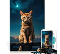 Night Watch on The Fence Hard Jigsaw Puzzle for Adults 1000 Pieces Solid Logic Toy Simple Fun Precision Cut (38x26cm)