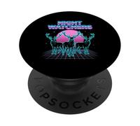 Night Watchers Stags Retrowave Synthwave 80s Deer PopSockets Adhesive PopGrip