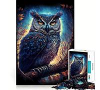 Night Watchman Owl 1000 Piece Jigsaw Puzzles for Adults Jigsaw Smart Game Together Fun Image Assembly Seasonal Gift (38x52cm)