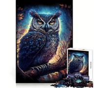 Night Watchman Owl 1000 Piece Jigsaw Puzzles for Adults Jigsaw Smart Game Together Fun Image Assembly Seasonal Gift (38x52cm)