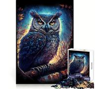 Night Watchman Owl Hard Jigsaw Puzzle for Adults 1000 Pieces Boost Memory Soothing Play Premium Cut Perfect Present (50x75cm)