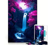 Night Waterfall 1000 Adult Pieces Jigsaw Puzzle Mind Challenge Toy Together Fun Quality Cut (38x26cm)