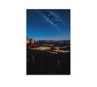 Night Western Style Wall Art, 16x24inch(40x60cm) Vertical Canvas Wall Art Prints, Modern Home Hanging Decor for Living Room, Bedroom, Office, Framed/Unframed, Unframe-style