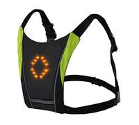 Night Wireless Cycling Guiding Light Vest Signal Turn Riding Light for Night Ride with (dark grey, One Size)