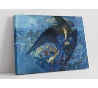 Night with her Train of Stars by E.R Hughes Canvas Wall Art Picture Print - 30 inch wide x 20 inch high (Frame Depth 30mm)