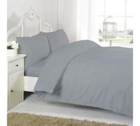 Night Zone 100% Egyptian Cotton 200 Thread Count Oxford Pillow Cases, Grey, Pair
