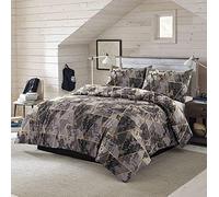 Night Zone Duvet Cover Set Arlo Triangles Geometric Reversible Easy Care Printed Quilt Cover Bedding Set (Grey, Double)