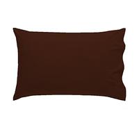 Night Zone Easy Care Polycotton Housewife Pillow Cases, Chocolate, Pair