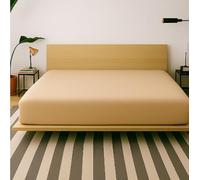 Night Zone Fitted Sheet - King - Beige - Soft Microfibre Bed Sheet - Deep Pocket 25cm - Wrinkle-Resistant, Breathable & Easy Care - Hotel Quality