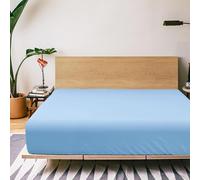Night Zone Fitted Sheet - Single - Sky Blue - Soft Microfibre Bed Sheet - Deep Pocket 25cm - Wrinkle-Resistant, Breathable & Easy Care - Hotel Quality