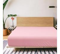 Night Zone Fitted Sheet - Super King - Pink - Soft Microfibre Bed Sheet - Deep Pocket 25cm - Wrinkle-Resistant, Breathable & Easy Care - Hotel Quality