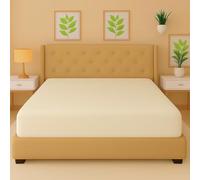 Night Zone Flannelette Fitted Sheets 100% Brushed Cotton 25 cm Deep Fitted Bed Sheet (Cream, Single)