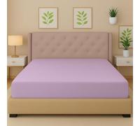 Night Zone Flannelette Fitted Sheets 100% Brushed Cotton 25 cm Deep Fitted Bed Sheet (Lilac, Super King)