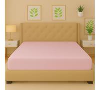 Night Zone Flannelette Fitted Sheets 100% Brushed Cotton 25 cm Deep Fitted Bed Sheet (Pink, Single)