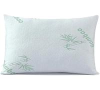Night Zone Luxury Bamboo Pillow Cool And Breathable Hypoallergenic and Antibacterial Pillow Neck Support Pain Relief Support (60CM X 40CM X 13CM, White, 1)