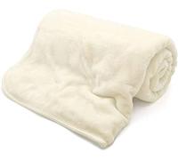 Night Zone Luxury Faux Fur Mink Fleece Throw Over Sofa Bed Soft Warm Blanket (Cream, Single (125 x 150 cm))