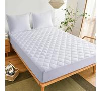 Night Zone Mattress Protector Extra Deep Soft Quilted Fully Fitted Non Allergenic Bed Cover Breathable Hypoallergenic Mattress Protector (Double)