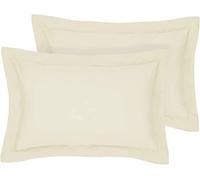Night Zone Pillow Cases 800 Thread Count 100% Pure Egyptian Cotton Super Soft Hotel Quality Pair Of Pillowcases (Oxford Pillow Case, Cream)
