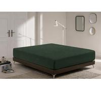 NIGHT ZONE Super Soft Brushed Microfiber Embossed Stripe Extra Deep Fitted Sheet - 16″/40 cm Deep Pocket Mattress Cover with Elasticated Corners, Wrinkle Resistant (Green, Single)