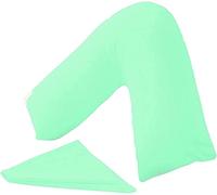 Night Zone V Shaped Polycotton Pillow Case Cover Nursing Pregnancy Maternity Orthopaedic Support PillowCase (Mint Green)