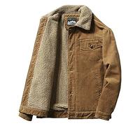 Nightborne Mens Corduroy Jacket (Coffee,XL)