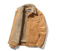 Nightborne Mens Corduroy Jacket (Khaki,S)