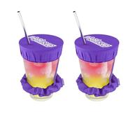 NightCap 2 Pack Drink Cover Headband - Reusable Hair Scrunchie to Prevent Unnoticed Admixture of Drugs in Drinks as Seen in Shark Tank - Purple