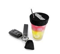 Nightcap - Keychain Drink Cover, As Seen on Shark Tank - Anti-Spike Drink Protector for Women - Reusable Drink Cover - Fits Most Cups & Glasses, Washable - Convenient & Portable - Black