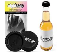 Nightcap Prevents Drink Spiking - Silicone Bottle Caps to Fit Glass Beer Bottle Tops, Wine Bottles, and Plastic Soda Bottles, Beer Cap Cover, Key Chain & Pouch Included, 12 Pack