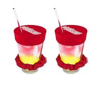 Nightcap The Original Drink Cover Scrunchie, 2 Pack - As Seen On Shark Tank and TikTok - Reusable - Wear On Wrist Or in Hair, Prevent Drink Spiking - Sanitary Pocket Keeps Cover Clean - Maroon