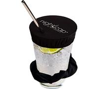 Nightcap The Original Drink Cover Scrunchie - As Seen On Shark Tank and TikTok - Reusable - Wear On Wrist Or in Hair, Prevent Drink Spiking - Sanitary Pocket Keeps Cover Clean - Black