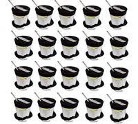 NightCap - The Original Drink Cover Scrunchie, as seen on Shark Tank - Anti Spike Drink Covers - Drink Protector Scrunchie for Women - Fits Most Cups & Glasses, Reusable - Black - 20 Pack