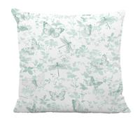 NightComfort 100% Cotton Cushion Cover Luxury Designer Indoor & Outdoor use - Butterfly Duck Egg Blue - Sofas, Living Room, Bedroom, Rattan Garden Furniture Sets, Chairs, Benches (45x45cm)- Pack of 2