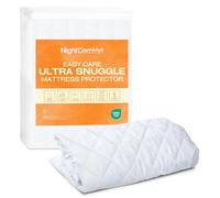 NightComfort Ultra Snuggle Quilted King Size Mattress Protector - Extra Deep Standard Fitted Anti-Allergy Mattress Cover Encasement - Hypoallergenic Soft and Breathable Comfortable Sleep - White