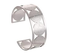 NIGHTCRUZ Cross St. Benedict Christian Bracelet, Virgin Mary Catholic Stainless Steel Cuff Bangle, L, Stainless Steel, no gemstone