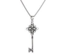 NIGHTCRUZ Witches Knot Key Necklace, Witchy Magic Knot Pendant, Celtic Jewelry for Women