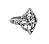 NIGHTCRUZ Witches Knot Ring, Stainless Steel Rings with Witch Knot, Celtic Jewelry for Women, Stainless Steel, No Gemstone