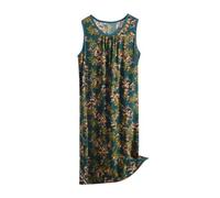 Nightdress Womens Cotton Nighties Casual Loose Women's Nightdresses Round Neck Womens Nightwear Floral Ladies Nightshirts Sleeveless Cotton Nightie Sleepwear Nightgown