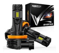 NIGHTEYE H11 LED Headlight Bulbs, 25,000LM, 70W, 1:1 Halogen Size, 2 Pack