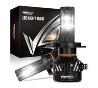 NIGHTEYE H4/9003 Bulbs, 30,000 LM H4 LED Headlight Bulbs, with 360° Adjustable Lock Ring, Double Ball Cooling Fan, Easy Installation, Fog Light, Pack of 2 (H4/HB2/9003)