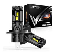 NIGHTEYE H4 Headlight Bulb - 28000LM 6500K Cool White, 1:1 Size Plug and Play, H4 LED Headlight Bulb for Car High or Low Beam, IP68 Waterproof,Pack of 2