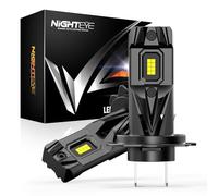 NIGHTEYE H7 LED Headlight Bulb - 1:1 Size Plug and Play H7 Headlight Bulb, 28000LM 6500K Cool White Super Bright, IP68 Waterproof,Pack of 2