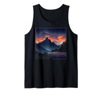 Nightfall in The Mountains Scenery Painting Tank Top
