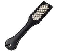 Nightfall Kiss Black Studded Paddle Spanker - 12.5 Inch