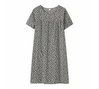 Nightgowns for Women Summer Cotton Pyjamas Women's Short Sleeve Pyjamas Leisure Suit Daisy Night Dress with Print Silk Nightdress Floral Pyjamas Half Sleeve Nightdress One-Piece Dressing Gown, black