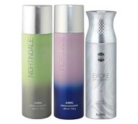 Nightingale and Persuade for Men & Women and Evoke Silver Edition for Him for Men Deodorants each 200ML Combo pack of 3 (Total 600ML)