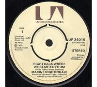 Nightingale, Maxine - Nightingale, Maxine Right Back Where We Started From 7" United Artists UP36015 EX 1975 [VINYL]