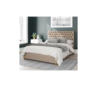 Nightingale Upholstered Ottoman Storage Bed, Malham Weave Fabric Aspire Taupe Double